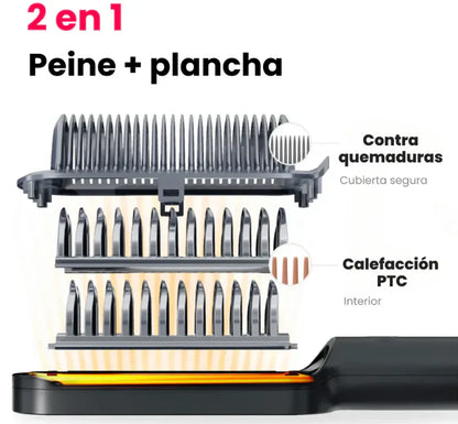 Cepillo Alisador 2 en 1 | Resultados hermosos en cualquier lugar